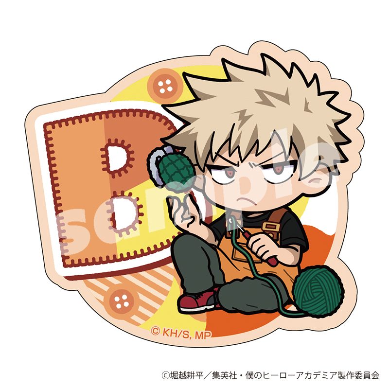 僕のヒーローアカデミア ステッカー 編め!あみぐるみデフォルメ 爆豪勝己 ("My Hero Academia" Sticker Knit! Knitted Plush Deformed Bakugo Katsuki)
