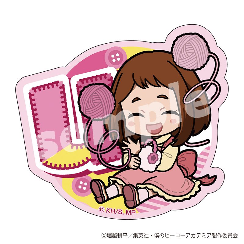 僕のヒーローアカデミア ステッカー 編め!あみぐるみデフォルメ 麗日お茶子 ("My Hero Academia" Sticker Knit! Knitted Plush Deformed Uraraka Ochaco)