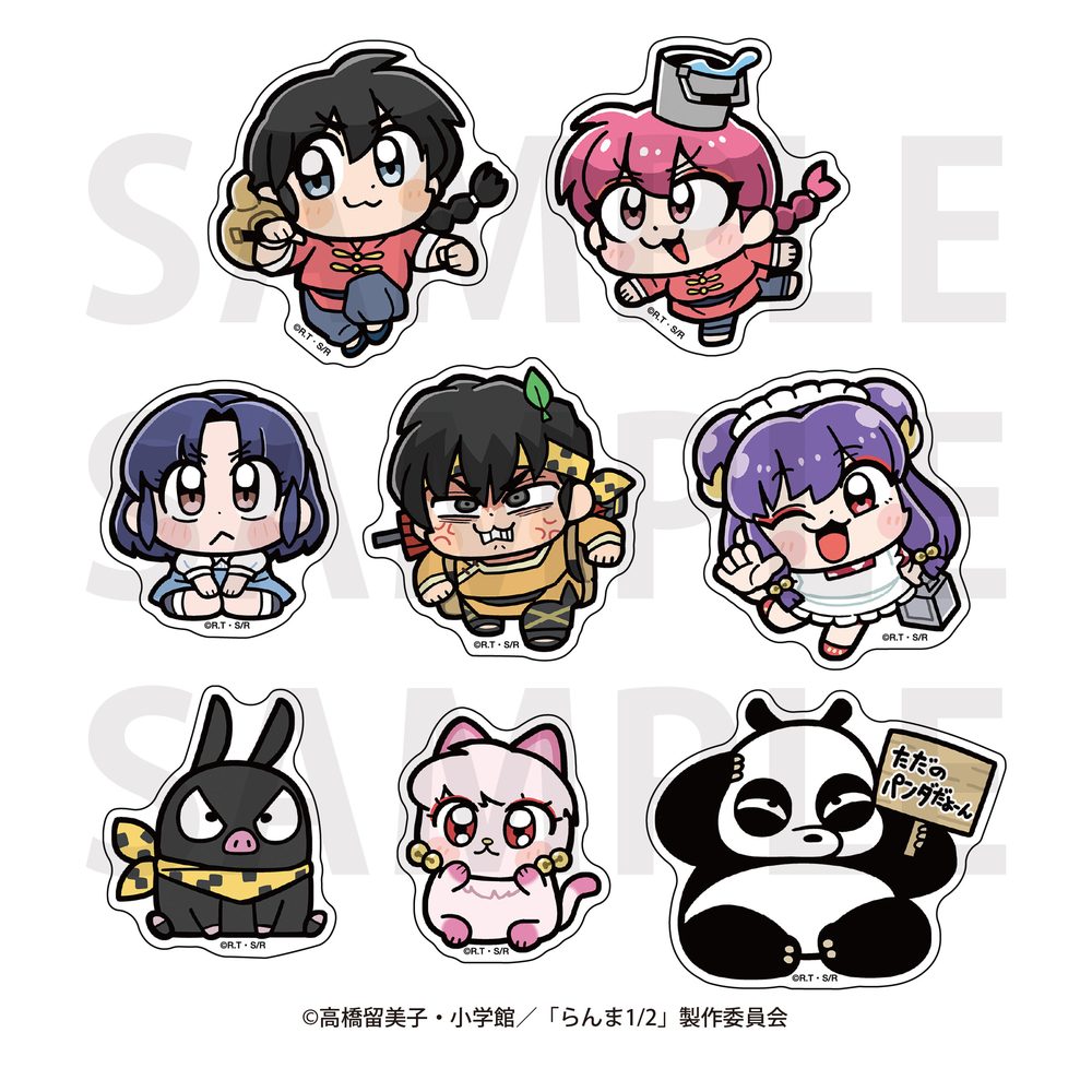 らんま1/2×大川ぶくぶ ダイカットステッカーセット ("Ranma 1/2" x Bkub Okawa Die-cut Sticker Set)