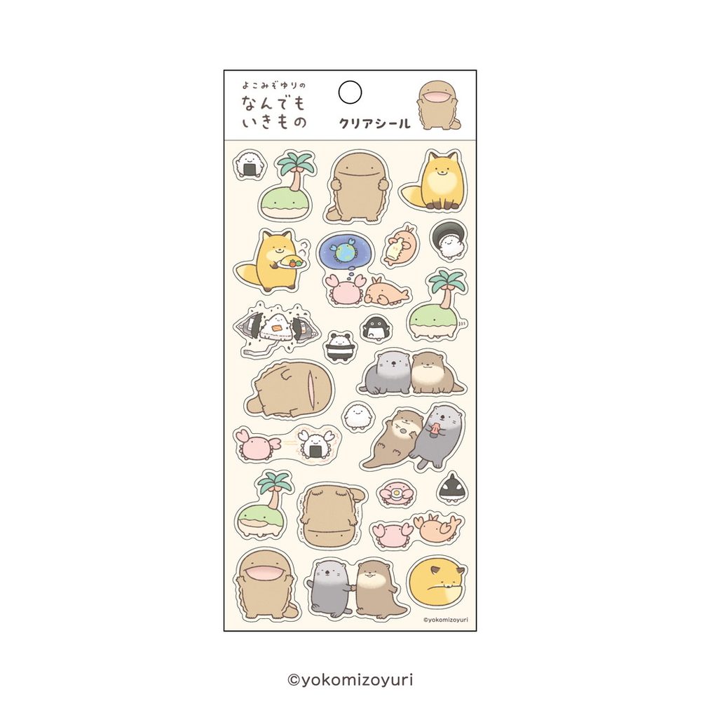 なんでもいきもの クリアシール 1 (Nandemoikimono Clear Sticker 1)