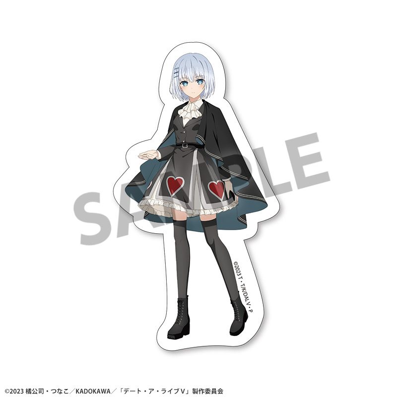 デート・ア・ライブV 描き下ろしダイカットステッカー 鳶一折紙 不思議の国のアリスVer. ("Date A Live V" Original Illustration Die-cut Sticker Tobiichi Origami Alice in Wonderland Ver.)