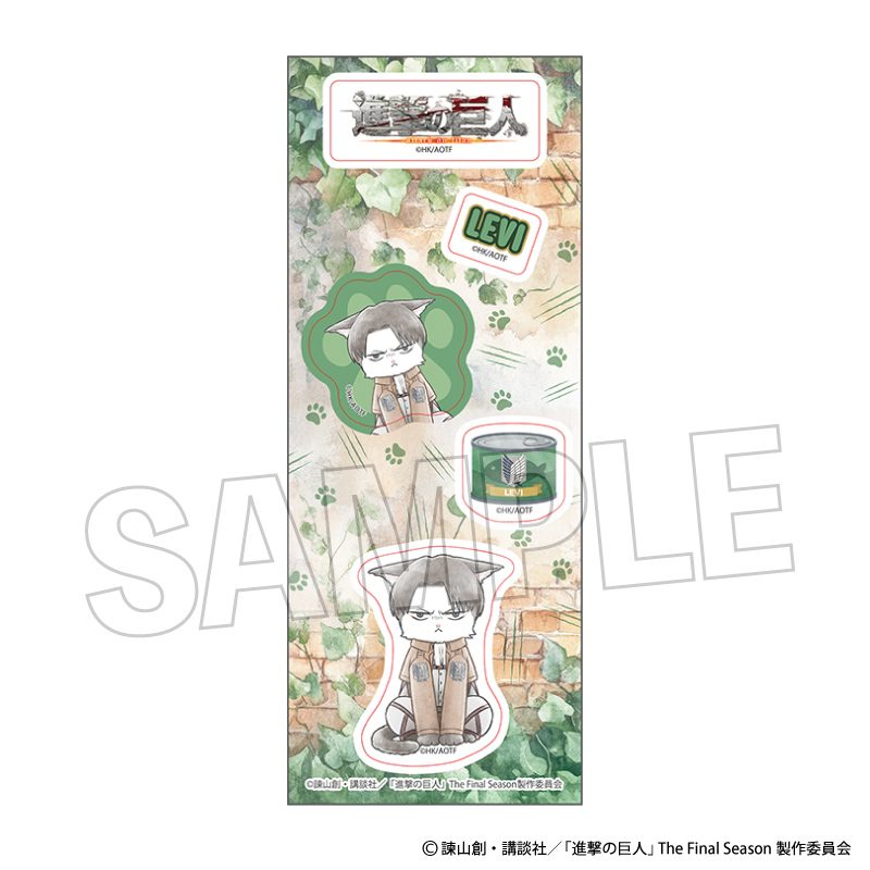 進撃の巨人 調査兵にゃん ステッカー リヴァイ ("Attack on Titan" Survey Corps Nyan Sticker Levi)