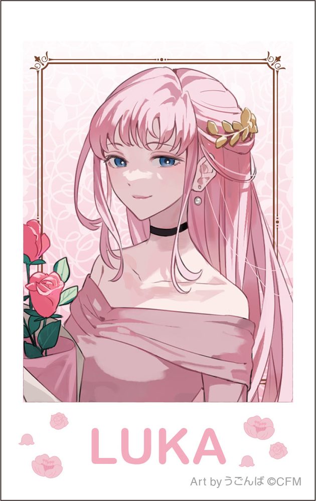 初音ミクシリーズ チェキプリント 巡音ルカ パーティドレス Art by うごんば (Hatsune Miku Series Instax Print Megurine Luka Party Dress Art by Ugonba)