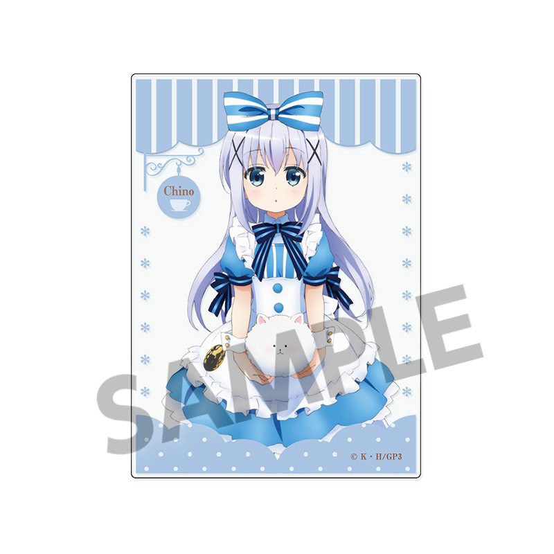 ご注文はうさぎですか? BLOOM 描き下ろしアクリルカード チノ ("Is the order a rabbit? BLOOM" Original Illustration Acrylic Card Chino)