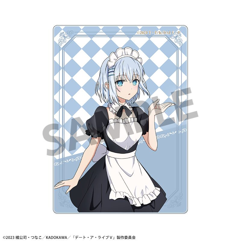 デート・ア・ライブV 描き下ろしアクリルカード 鳶一折紙 メイドVer. ("Date A Live V" Original Illustration Acrylic Card Tobiichi Origami Maid Ver.)