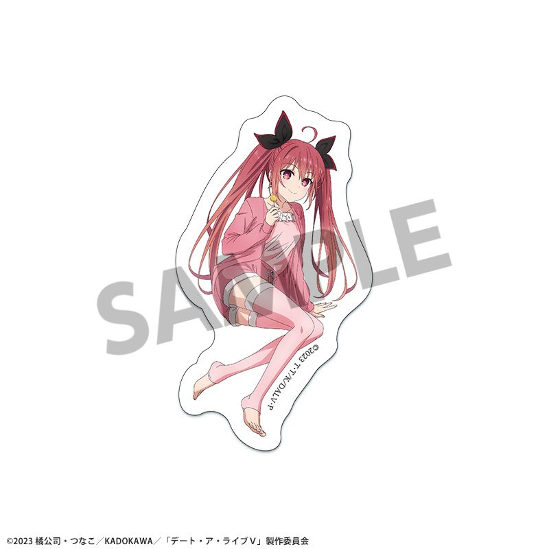 デート・ア・ライブV 描き下ろしダイカットステッカー 五河琴里 ナイトウェアVer. ("Date A Live V" Original Illustration Die-cut Sticker Itsuka Kotori Nightwear Ver.)