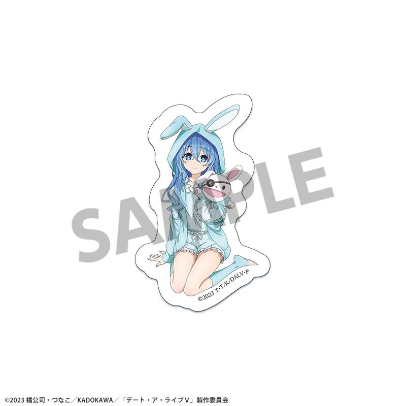 デート・ア・ライブV 描き下ろしダイカットステッカー 四糸乃 ナイトウェアVer. ("Date A Live V" Original Illustration Die-cut Sticker Yoshino Nightwear Ver.)