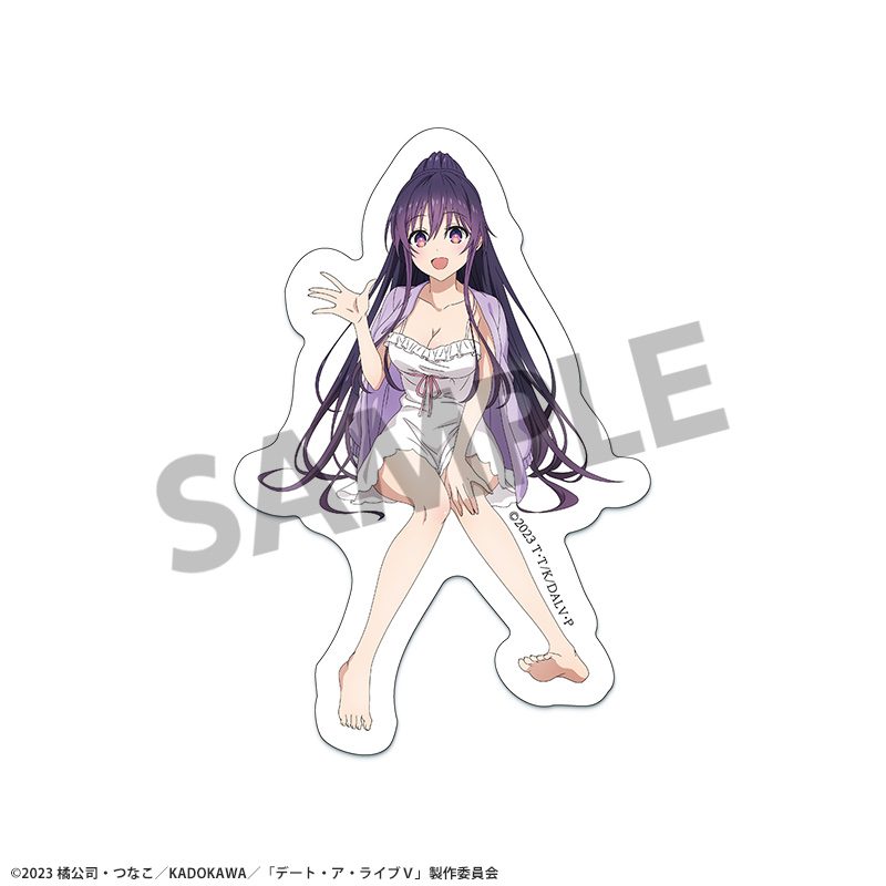 デート・ア・ライブV 描き下ろしダイカットステッカー 夜刀神十香 ナイトウェアVer. ("Date A Live V" Original Illustration Die-cut Sticker Yatogami Tohka Nightwear Ver.)