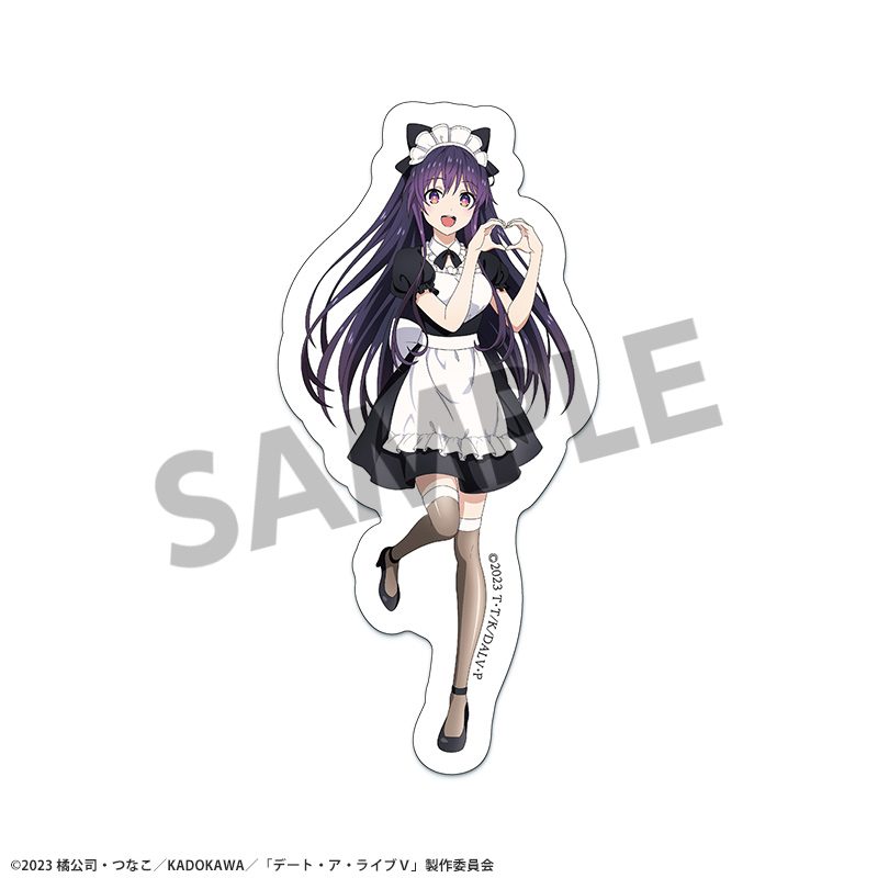 デート・ア・ライブV 描き下ろしダイカットステッカー 夜刀神十香 メイドVer. ("Date A Live V" Original Illustration Die-cut Sticker Yatogami Tohka Maid Ver.)