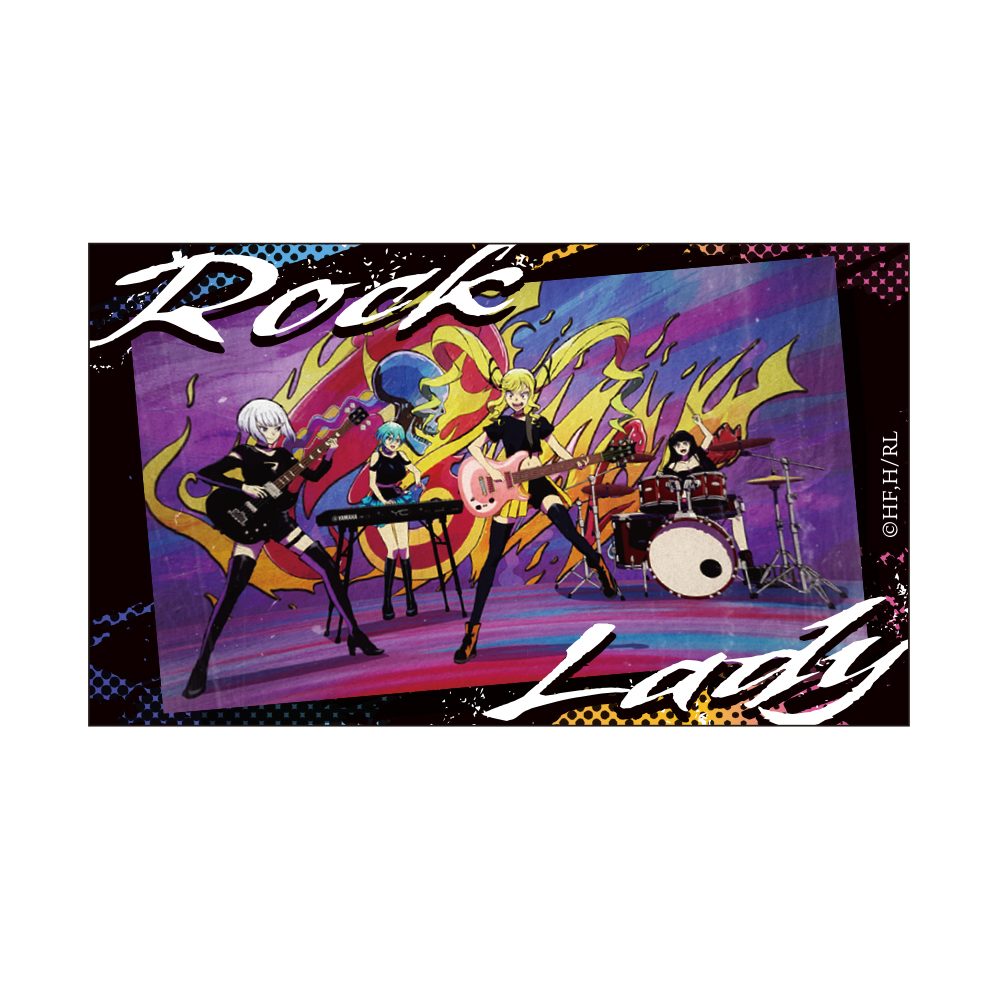 ロックは淑女の嗜みでして ステッカーA ("Rock Is a Lady's Modesty" Sticker A)