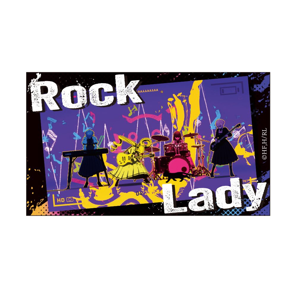 ロックは淑女の嗜みでして ステッカーB ("Rock Is a Lady's Modesty" Sticker B)