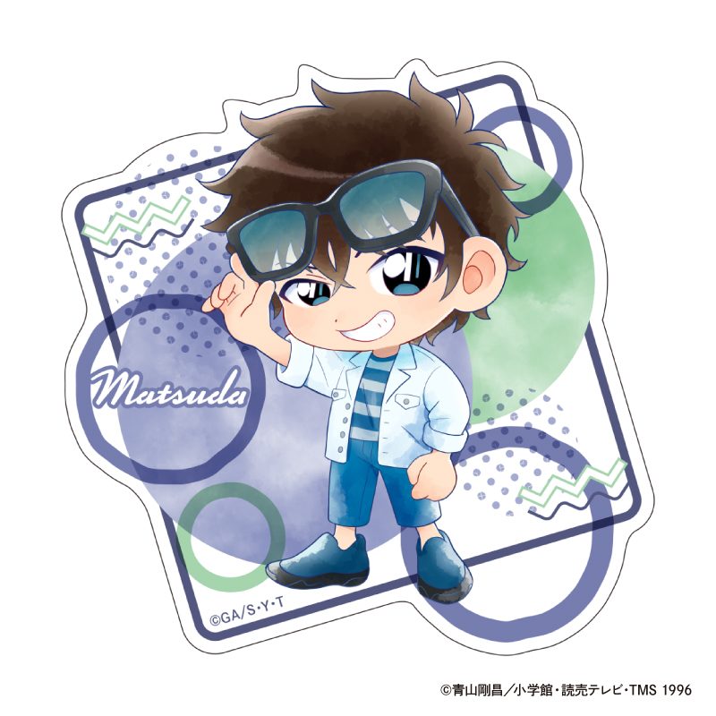 名探偵コナン ダイカットクリアステッカー Seasideデフォルメ 松田陣平 ("Detective Conan" Die-cut Clear Sticker Seaside Deformed Matsuda Jinpei)