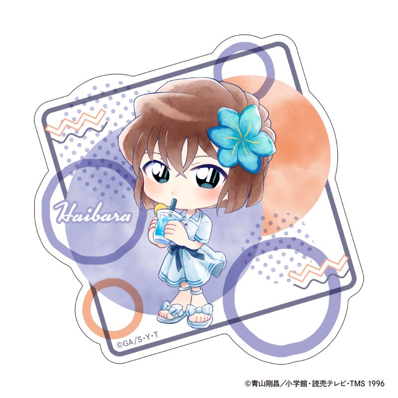 名探偵コナン ダイカットクリアステッカー Seasideデフォルメ 灰原哀 ("Detective Conan" Die-cut Clear Sticker Seaside Deformed Haibara Ai)