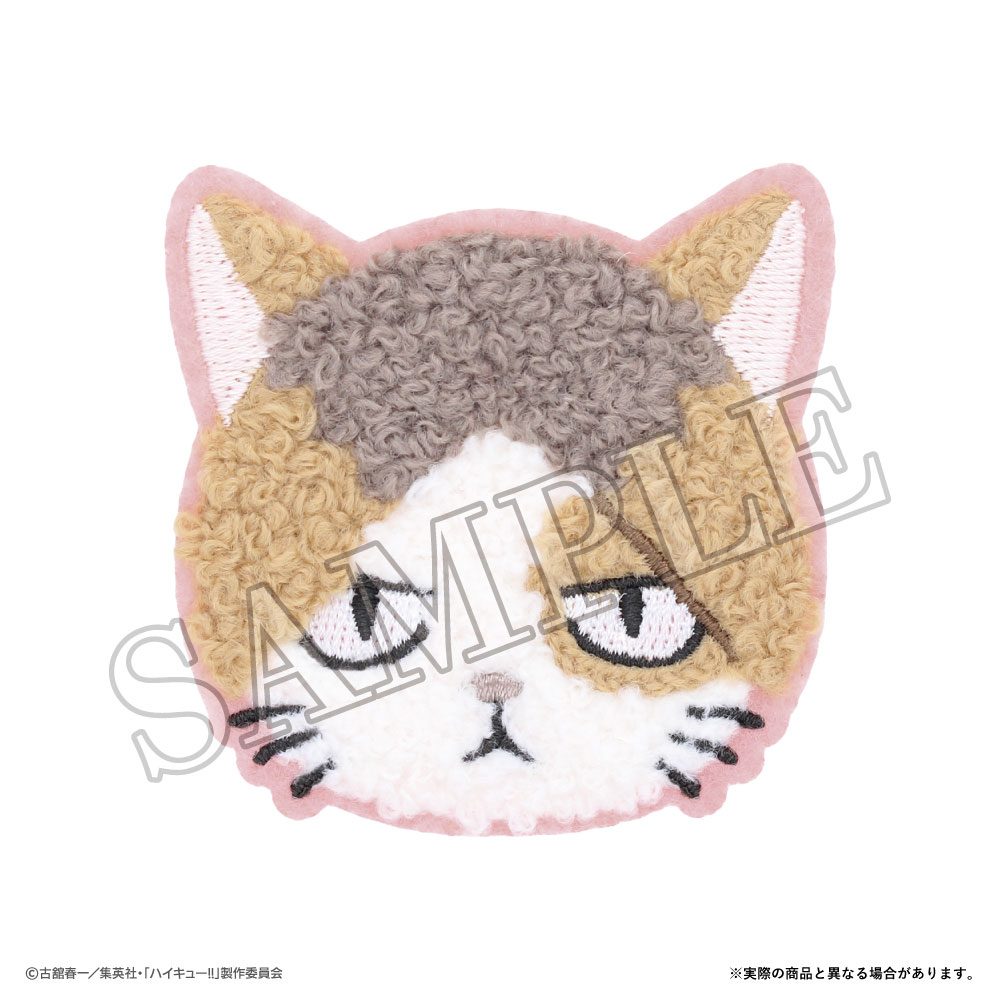 ハイキュー!! モコモコ刺繍ステッカー ケンマネコ ("Haikyu!!" Mocomoco Embroidered Sticker Kenma Cat)