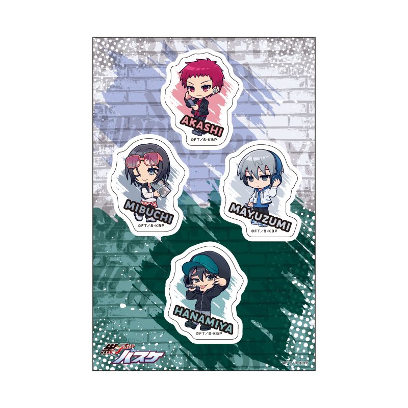 PETANTシール 黒子のバスケ 31 洛山&霧崎第一 ヒップホップVer.(ミニキャライラスト) (Petant Sticker "Kuroko's Basketball" 31 Rakuzan & Kirisaki Daiichi Hip Hop Ver. (Mini Character Illustration))