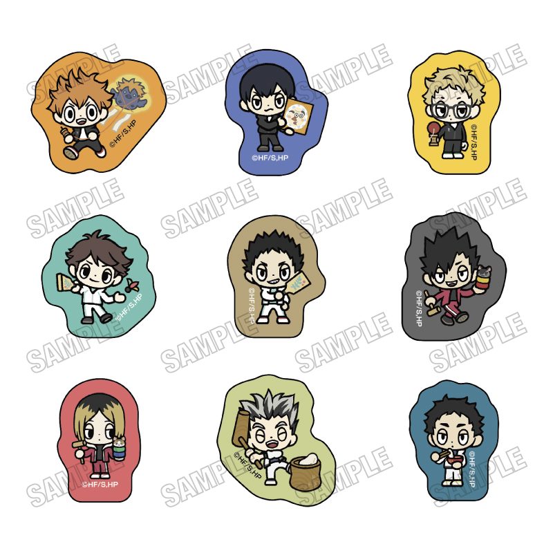 ハイキュー!! ミニキャラフレークシール お正月Ver. ("Haikyu!!" Mini Character Flake Sticker New Year Ver.)
