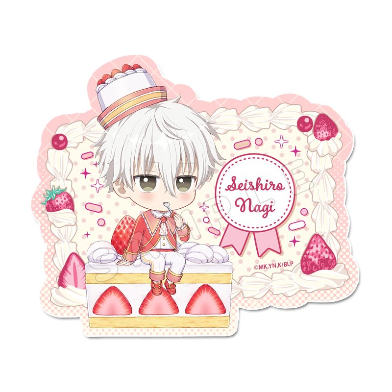 ブルーロック ぷちちょこステッカー 凪誠士郎 ショートケーキVer. ("Blue Lock" Puchichoko Sticker Nagi Seishiro Shortcake Ver.)