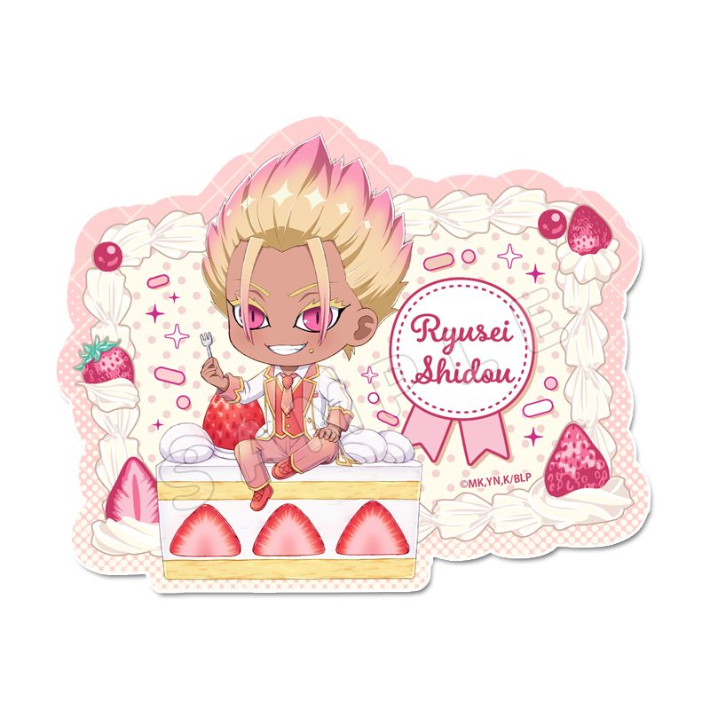 ブルーロック ぷちちょこステッカー 士道龍聖 ショートケーキVer. ("Blue Lock" Puchichoko Sticker Shidou Ryusei Shortcake Ver.)
