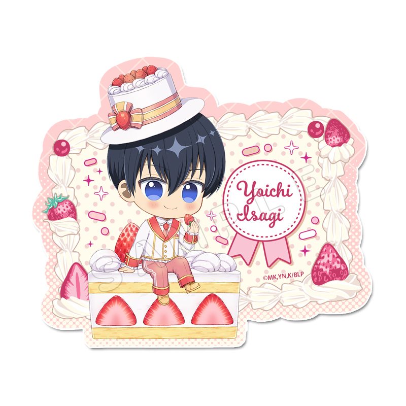 ブルーロック ぷちちょこステッカー 潔世一 ショートケーキVer. ("Blue Lock" Puchichoko Sticker Isagi Yoichi Shortcake Ver.)
