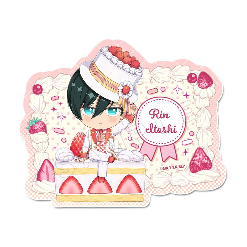 ブルーロック ぷちちょこステッカー 糸師凛 ショートケーキVer. ("Blue Lock" Puchichoko Sticker Itoshi Rin Shortcake Ver.)
