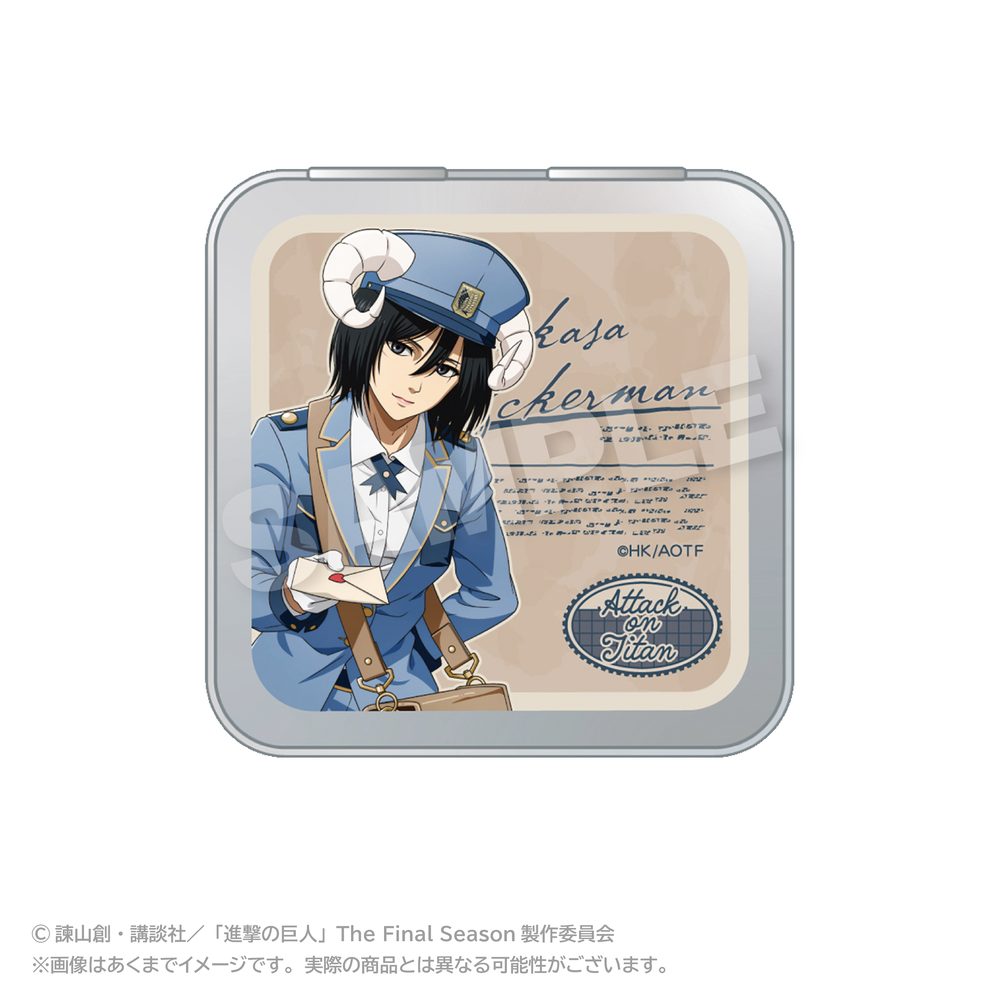 進撃の巨人 コレクション缶ケース おとどけメェるVer.(描き下ろし) ミカサ・アッカーマン ("Attack on Titan" Collection Can Case Otodoke Mail Ver. (Original Illustration) Mikasa Ackerman)