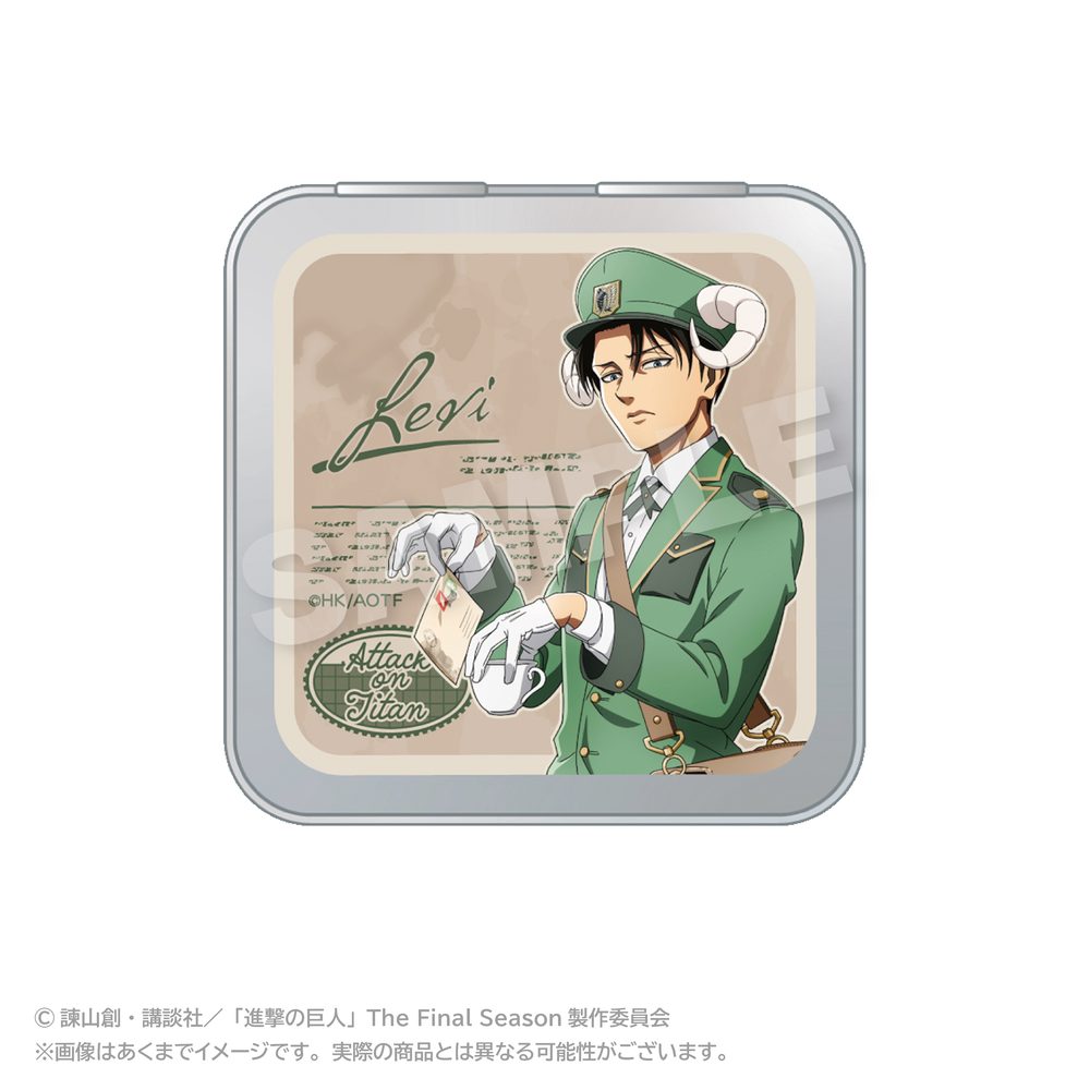 進撃の巨人 コレクション缶ケース おとどけメェるVer.(描き下ろし) リヴァイ ("Attack on Titan" Collection Can Case Otodoke Mail Ver. (Original Illustration) Levi)
