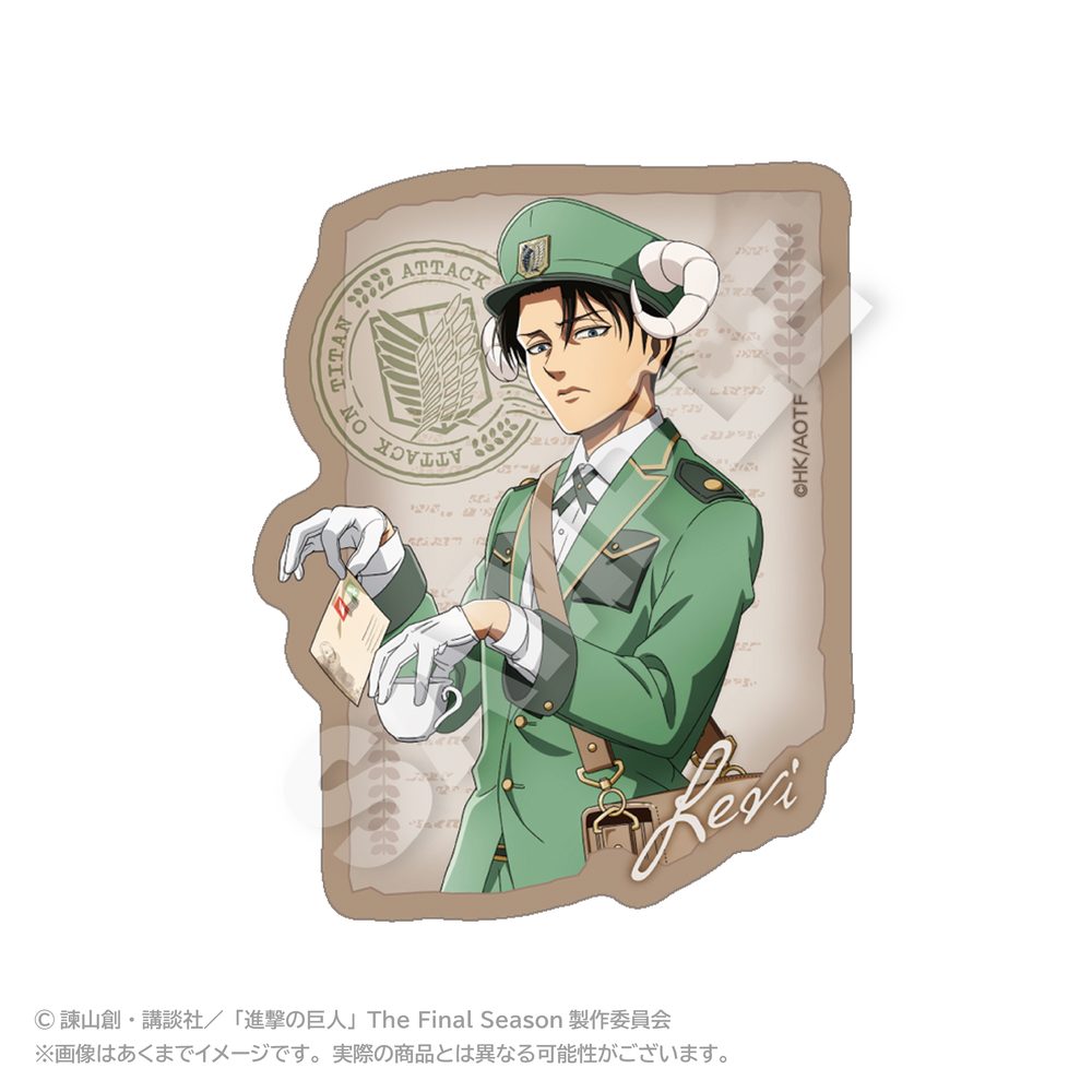 進撃の巨人 ダイカットステッカー おとどけメェるVer.(描き下ろし) リヴァイ ("Attack on Titan" Die-cut Sticker Otodoke Mail Ver. (Original Illustration) Levi)