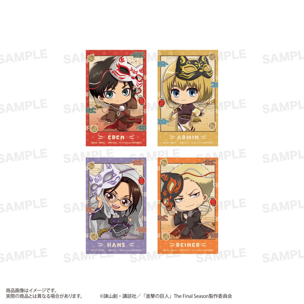 進撃の巨人 ミニフォトカードセット きゃらほっぴん! 狐面Ver. A ("Attack on Titan" Mini Photo Card Set Chara Hopping! Fox Mask Ver. A)