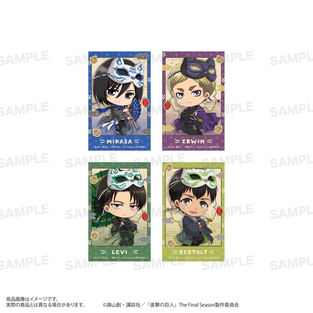進撃の巨人 ミニフォトカードセット きゃらほっぴん! 狐面Ver. B ("Attack on Titan" Mini Photo Card Set Chara Hopping! Fox Mask Ver. B)