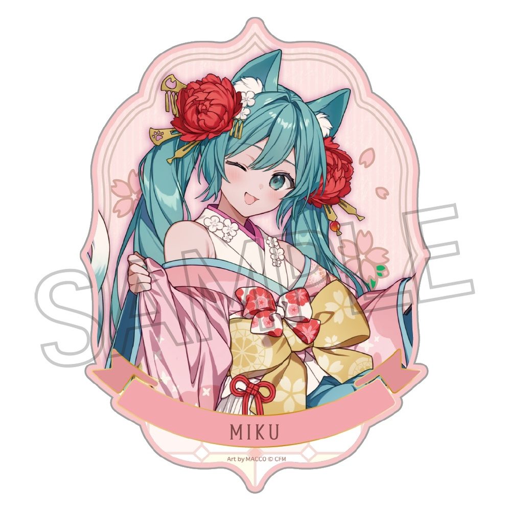 初音ミク 百鬼夜行 -麗宴- ステッカー A 猫又(ねこまた) (Hatsune Miku Hyakki Yakou -Reien- Sticker A Nekomata)