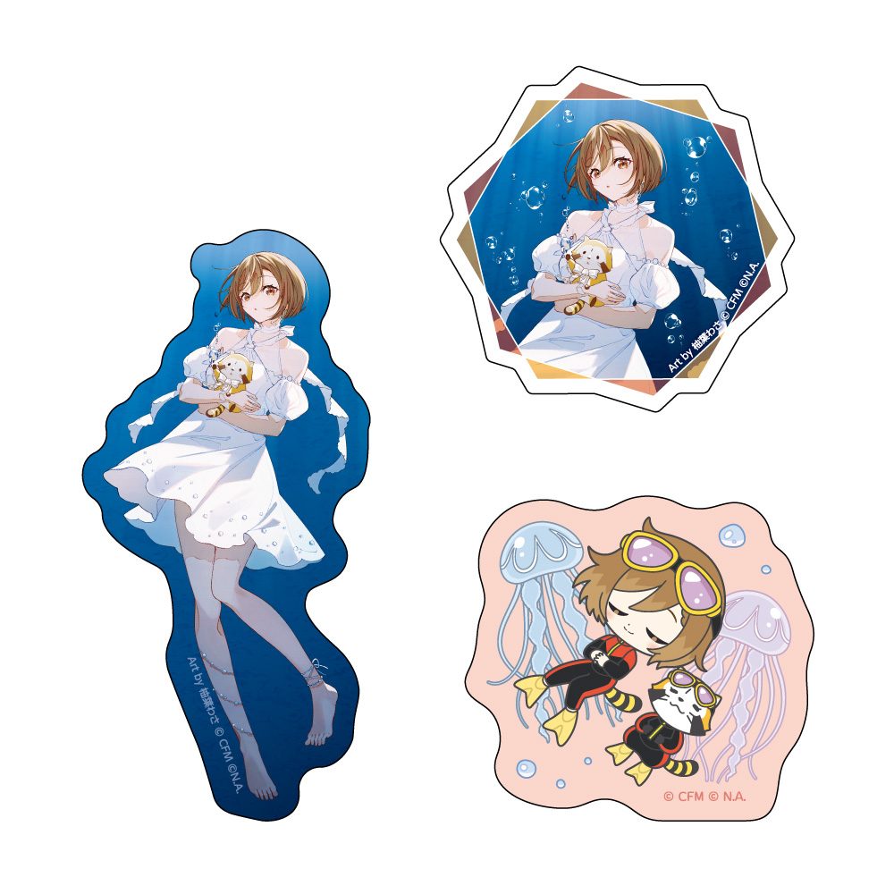 初音ミク×ラスカル 2025 きらきらクリアステッカー3枚セット MEIKO (Hatsune Miku x "Rascal the Raccoon" 2025 Kirakira Clear Sticker 3 Set MEIKO)