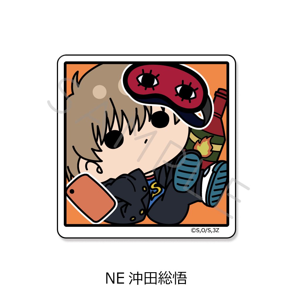3年Z組銀八先生 クリアカードステッカー mochochoシリーズ第2弾 NE 沖田総悟 ("3-Z Class Ginpachi-sensei" Clear Card Sticker mochocho Series Vol. 2 NE Okita Sougo)