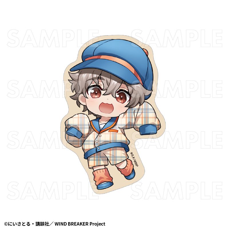 WIND BREAKER チェックセーラー ステッカー 兎耳山丁子 ("Wind Breaker" Plaid Sailor Sticker Tomiyama Choji)