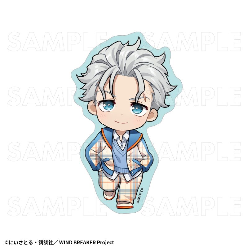 WIND BREAKER チェックセーラー ステッカー 梅宮一 ("Wind Breaker" Plaid Sailor Sticker Umemiya Hajime)