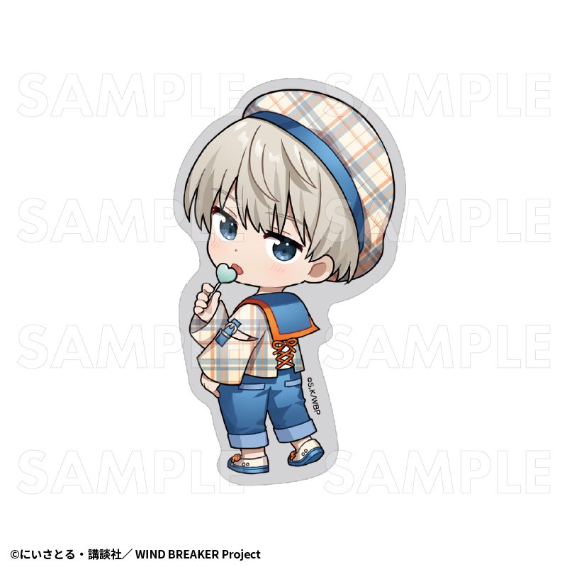 WIND BREAKER チェックセーラー ステッカー 梶蓮 ("Wind Breaker" Plaid Sailor Sticker Kaji Ren)