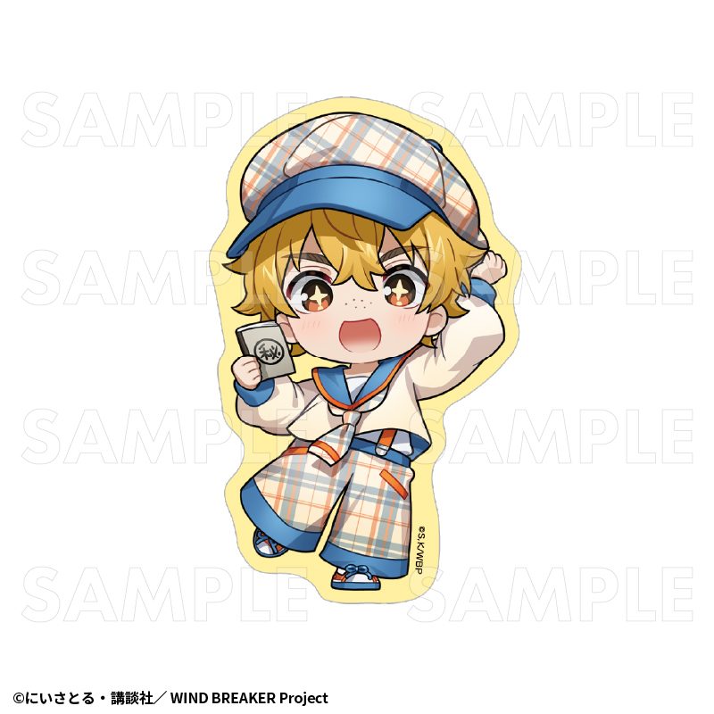 WIND BREAKER チェックセーラー ステッカー 楡井秋彦 ("Wind Breaker" Plaid Sailor Sticker Nirei Akihiko)