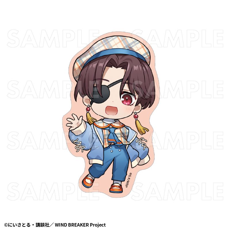 WIND BREAKER チェックセーラー ステッカー 蘇枋隼飛 ("Wind Breaker" Plaid Sailor Sticker Suo Hayato)