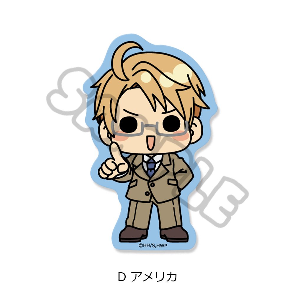 ヘタリア World☆Stars クリアカードステッカー D アメリカ ("Hetalia World Stars" Clear Card Sticker D USA)