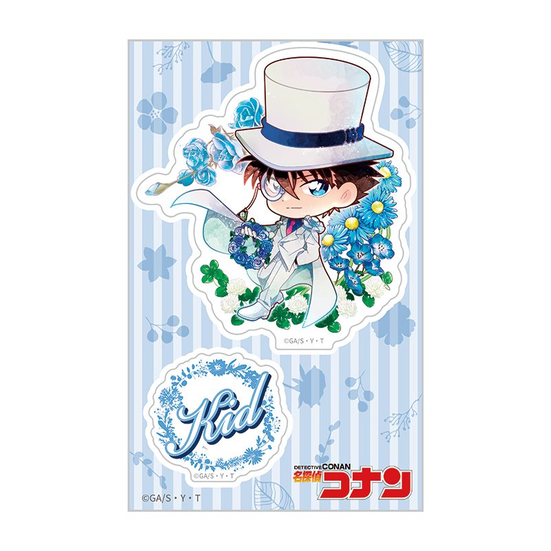 名探偵コナン クリアステッカー デフォルメ 花冠-flow in the wind- キッド ("Detective Conan" Clear Sticker Deformed Flower Crown -Flow in the Wind- Kid)