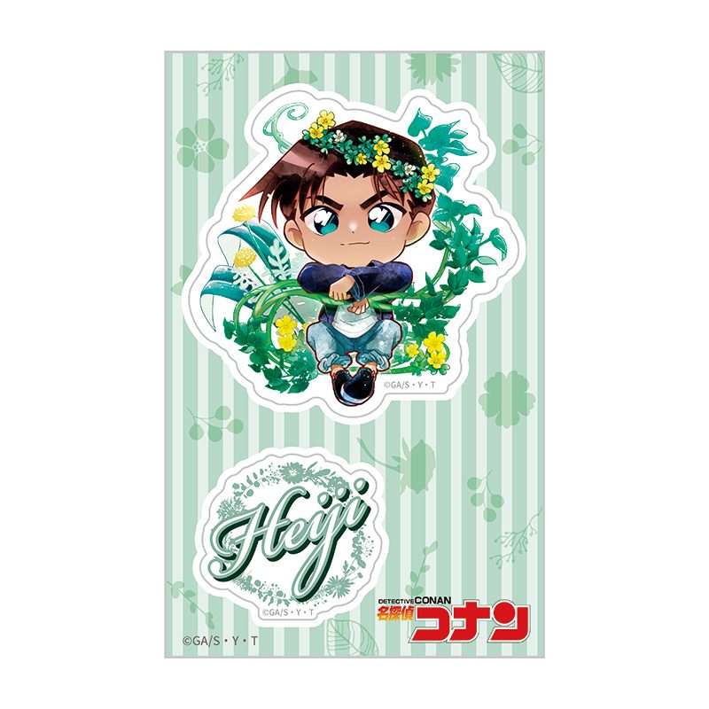 名探偵コナン クリアステッカー デフォルメ 花冠-flow in the wind- 平次 ("Detective Conan" Clear Sticker Deformed Flower Crown -Flow in the Wind- Heiji)
