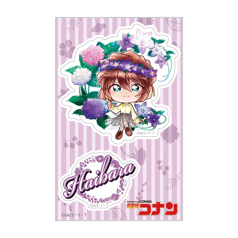 名探偵コナン クリアステッカー デフォルメ 花冠-flow in the wind- 灰原 ("Detective Conan" Clear Sticker Deformed Flower Crown -Flow in the Wind- Haibara)
