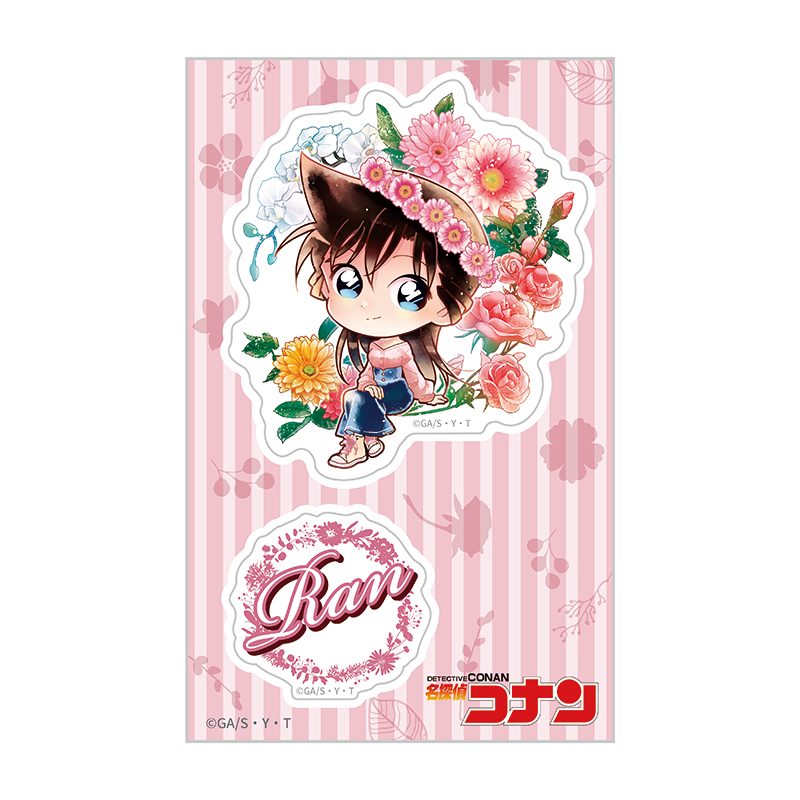 名探偵コナン クリアステッカー デフォルメ 花冠-flow in the wind- 蘭 ("Detective Conan" Clear Sticker Deformed Flower Crown -Flow in the Wind- Ran)