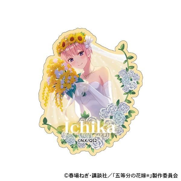 五等分の花嫁* ウェディングドレス ダイカットステッカー 中野一花 ("The Quintessential Quintuplets Specials 2" Wedding Dress Die-cut Sticker Nakano Ichika)