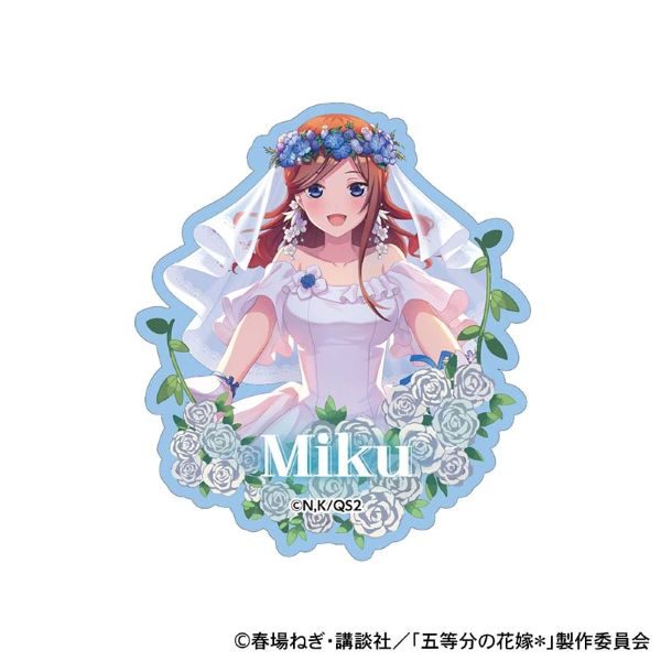 五等分の花嫁* ウェディングドレス ダイカットステッカー 中野三玖 ("The Quintessential Quintuplets Specials 2" Wedding Dress Die-cut Sticker Nakano Miku)
