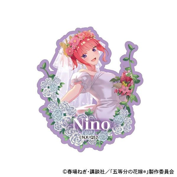 五等分の花嫁* ウェディングドレス ダイカットステッカー 中野二乃 ("The Quintessential Quintuplets Specials 2" Wedding Dress Die-cut Sticker Nakano Nino)