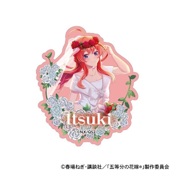 五等分の花嫁* ウェディングドレス ダイカットステッカー 中野五月 ("The Quintessential Quintuplets Specials 2" Wedding Dress Die-cut Sticker Nakano Itsuki)