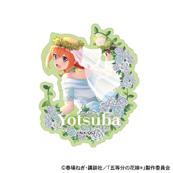 五等分の花嫁* ウェディングドレス ダイカットステッカー 中野四葉 ("The Quintessential Quintuplets Specials 2" Wedding Dress Die-cut Sticker Nakano Yotsuba)