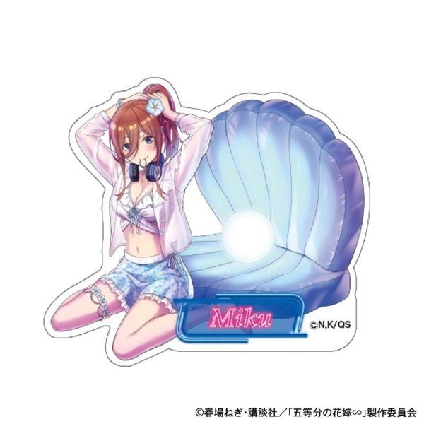 五等分の花嫁∽ ナイトプール ダイカットステッカー 中野三玖 ("The Quintessential Quintuplets Specials" Night Pool Die-cut Sticker Nakano Miku)