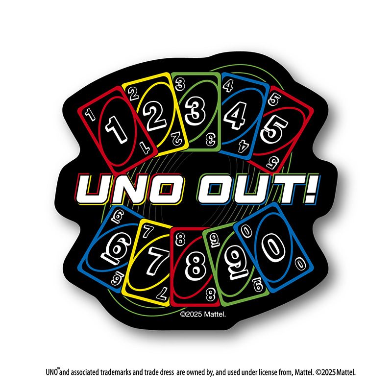 UNO(TM) ダイカットステッカーミニ UNO OUT! (UNO (TM) Die-cut Sticker Mini UNO OUT!)
