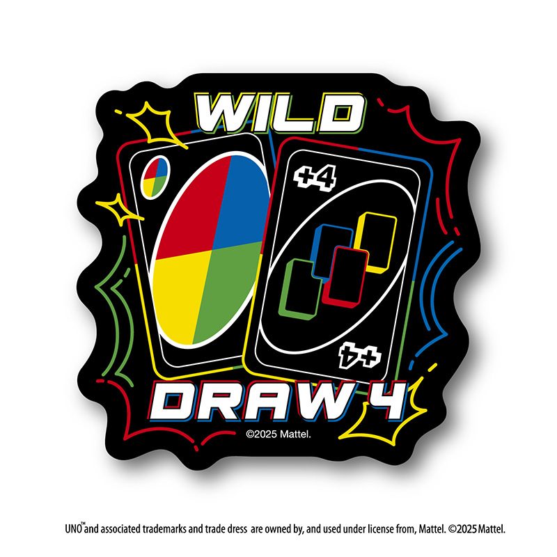 UNO(TM) ダイカットステッカーミニ WILD・DRAW4 (UNO (TM) Die-cut Sticker Mini WILD, DRAW 4)